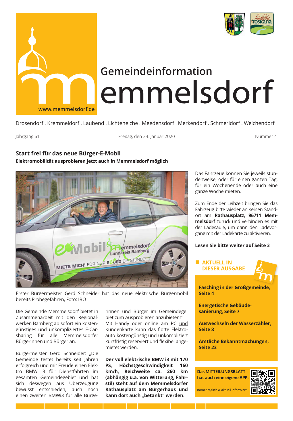Start Frei Für Das Neue Bürger-E-Mobil Elektromobilität Ausprobieren Jetzt Auch in Memmelsdorf Möglich