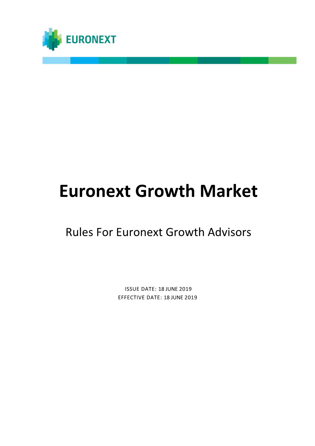 Rule for Euronext Growth Advisors