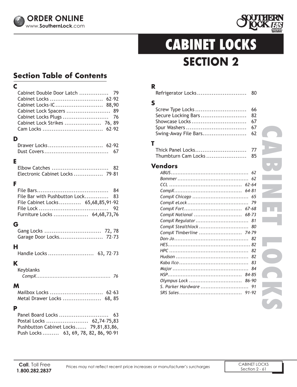 Cabinet Lock Spacers