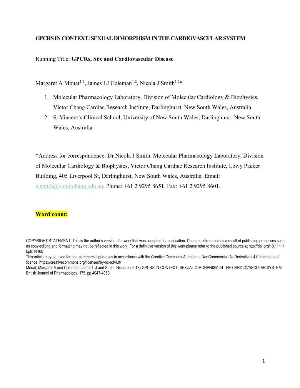 Gpcrs in Context: Sexual Dimorphism in the Cardiovascular System