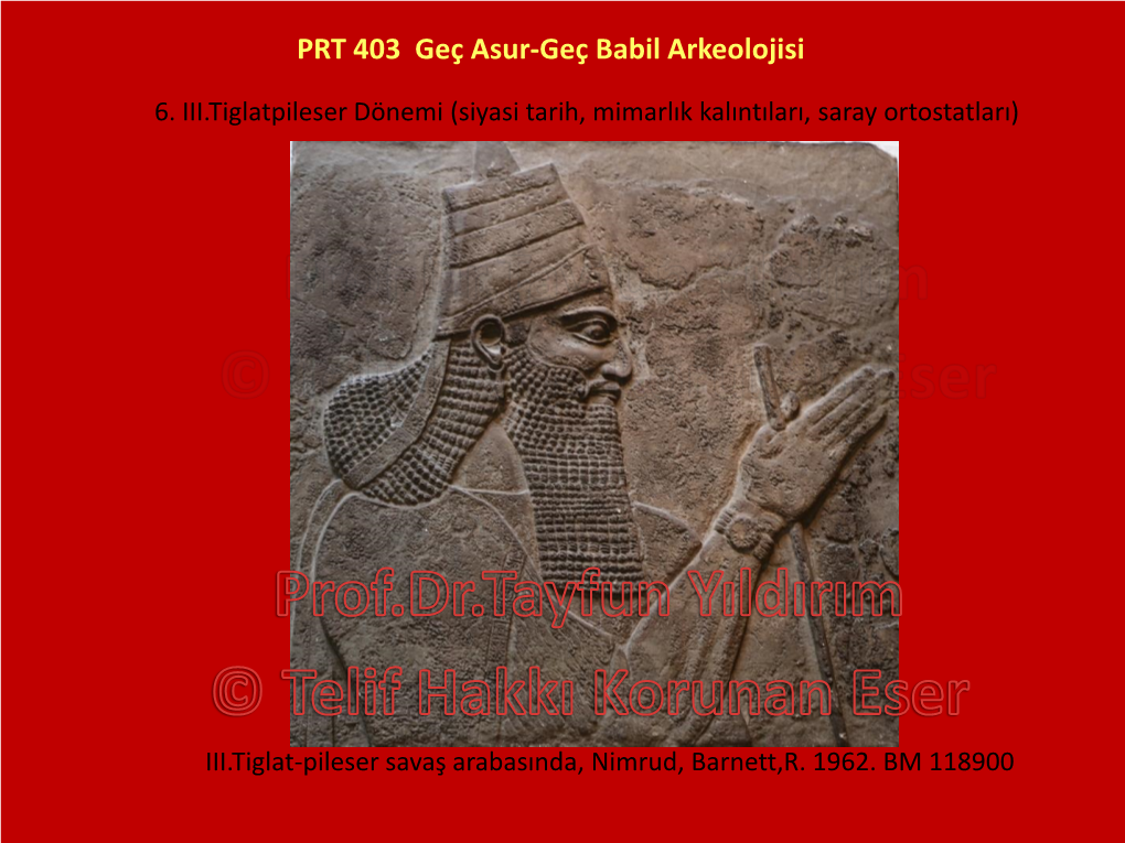 PRT 403 Geç Asur-Geç Babil Arkeolojisi