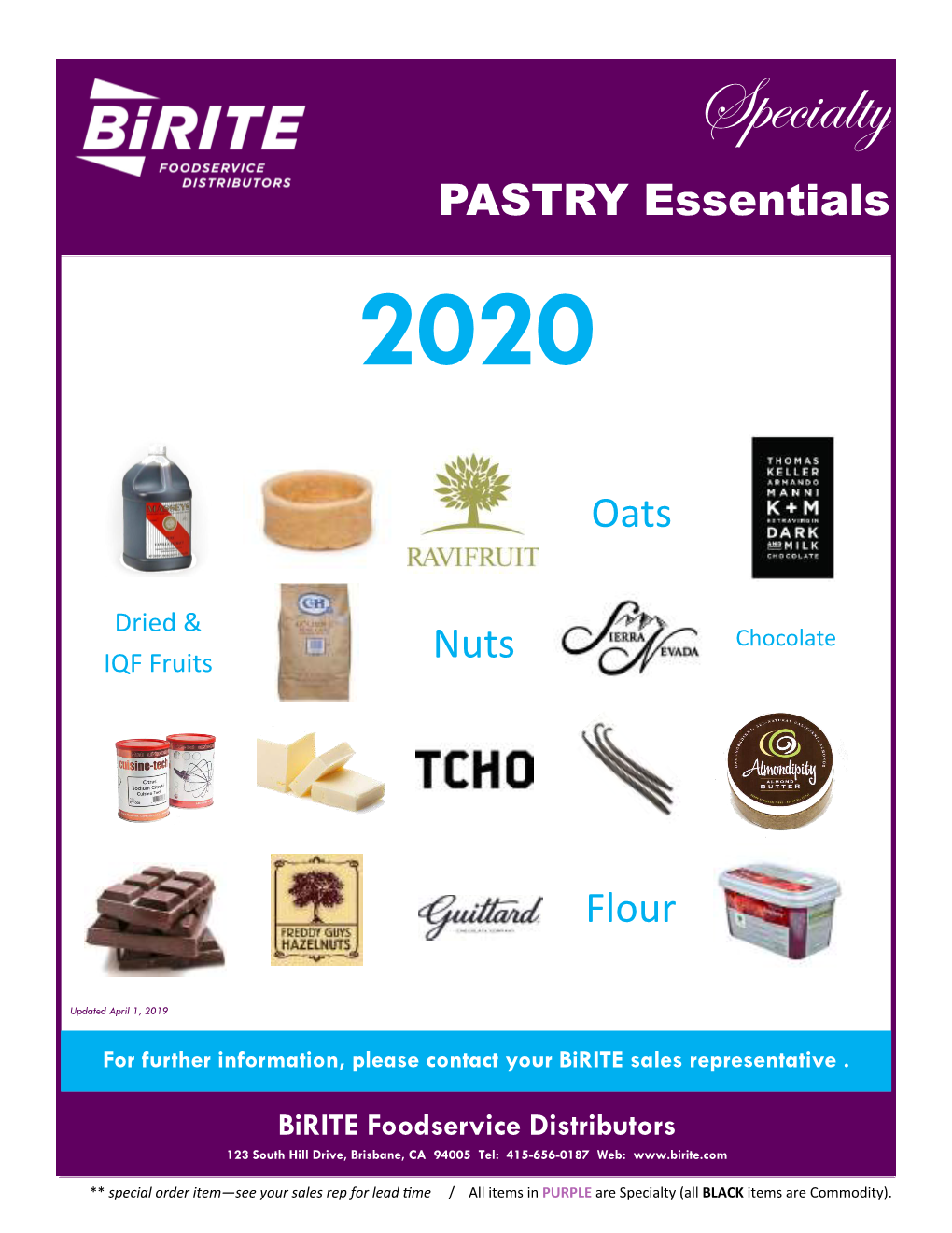 Specialty PASTRY Essentials 2020