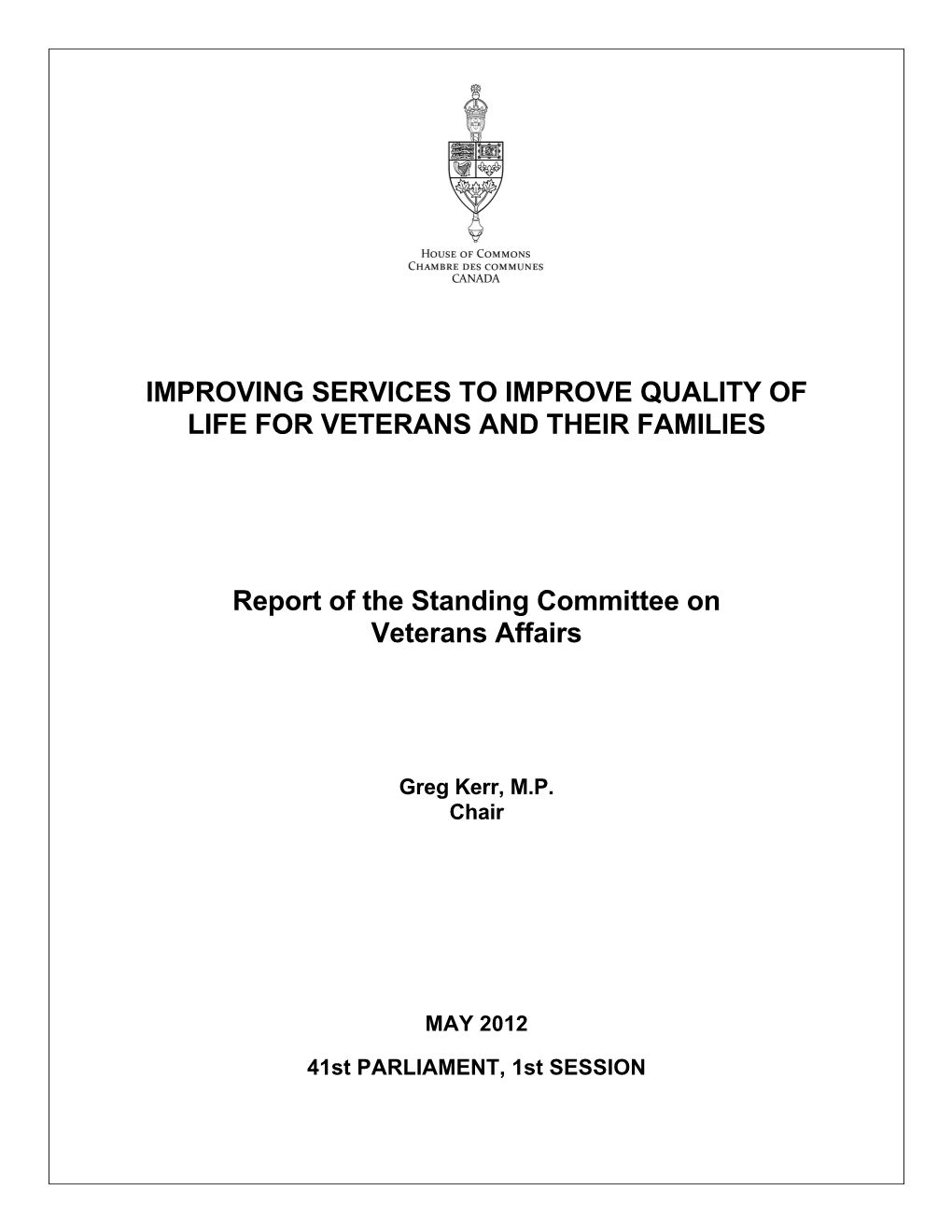 Improving Services to Improve Quality of Life for Veterans and Their Families
