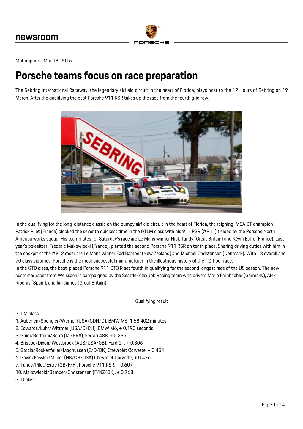 Porsche Teams Focus on Race Preparation