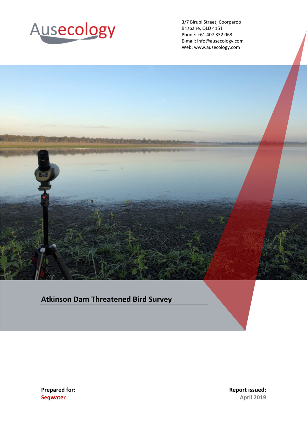 Atkinson Dam Threatened Bird Survey