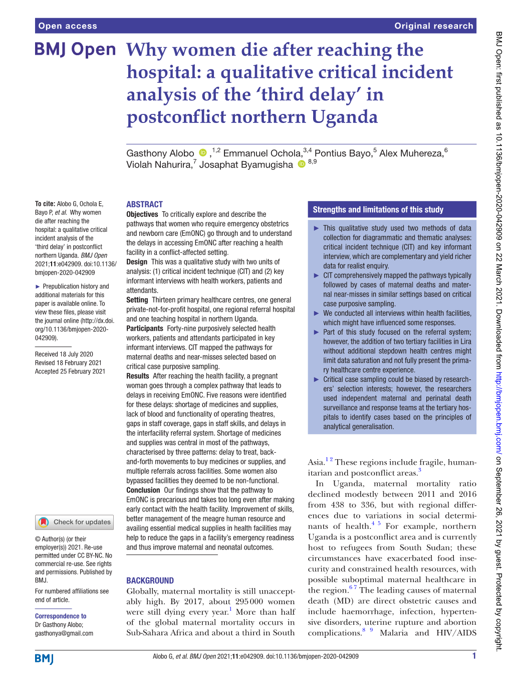 A Qualitative Critical Incident Analysis of the 'Third Delay' in Postconflict