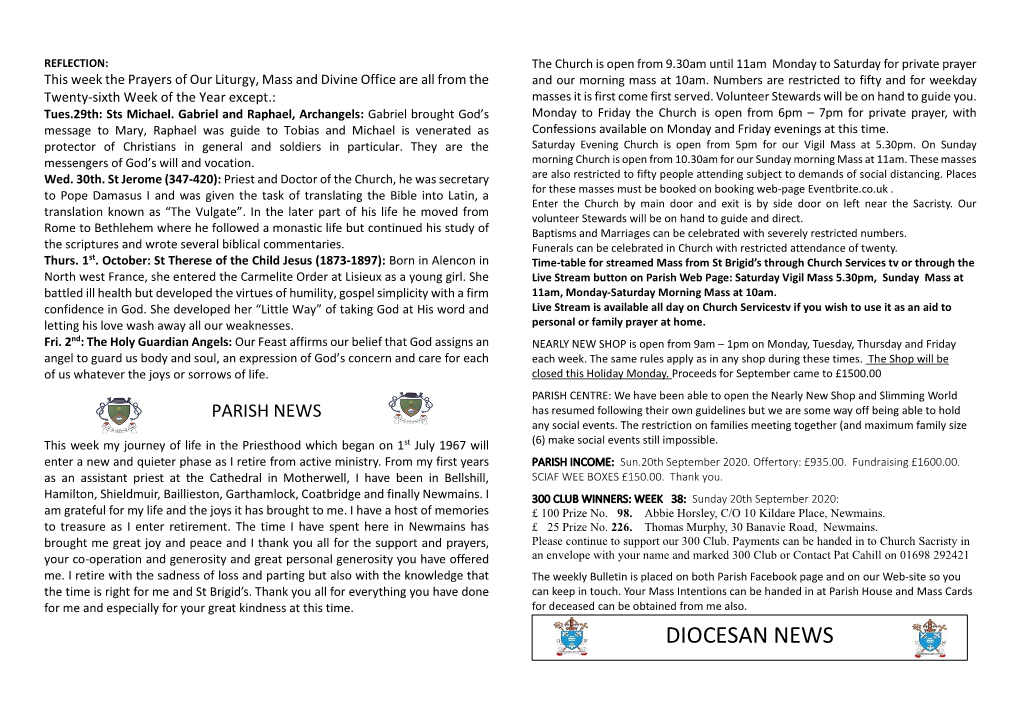 Diocesan News