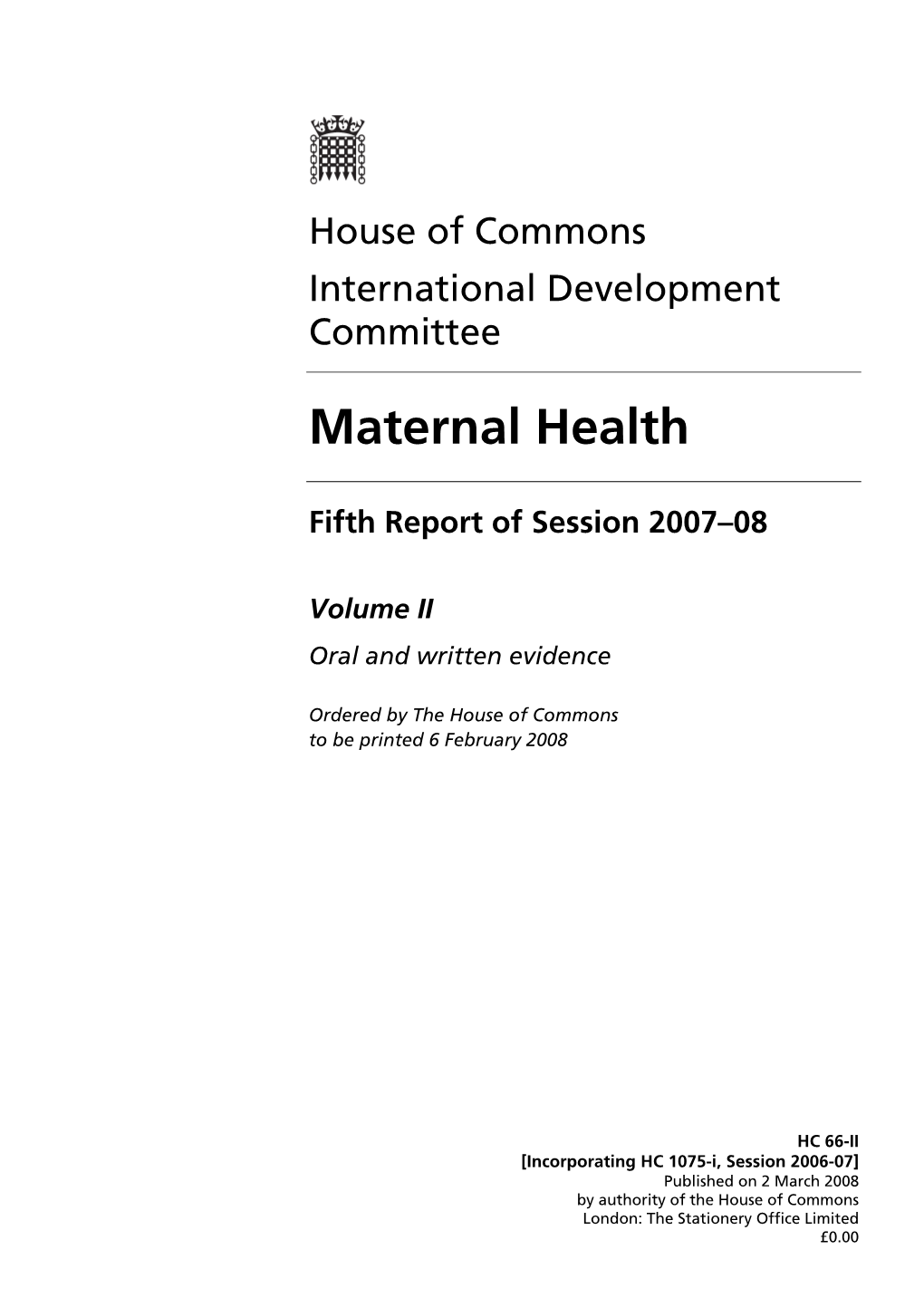 Maternal Health