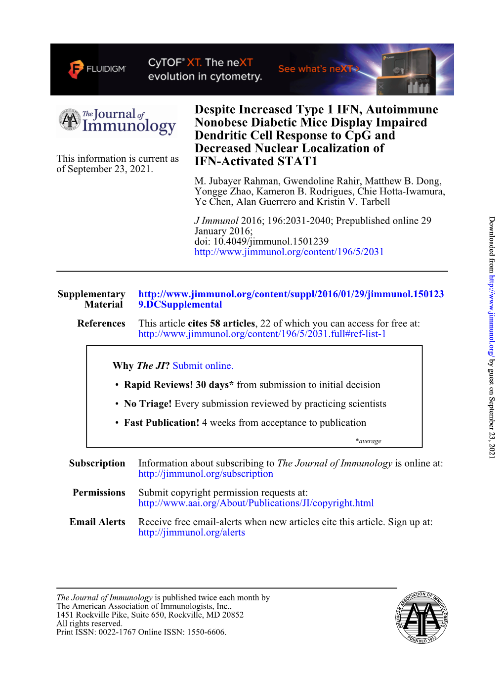 Downloaded from January 2016; Doi: 10.4049/Jimmunol.1501239