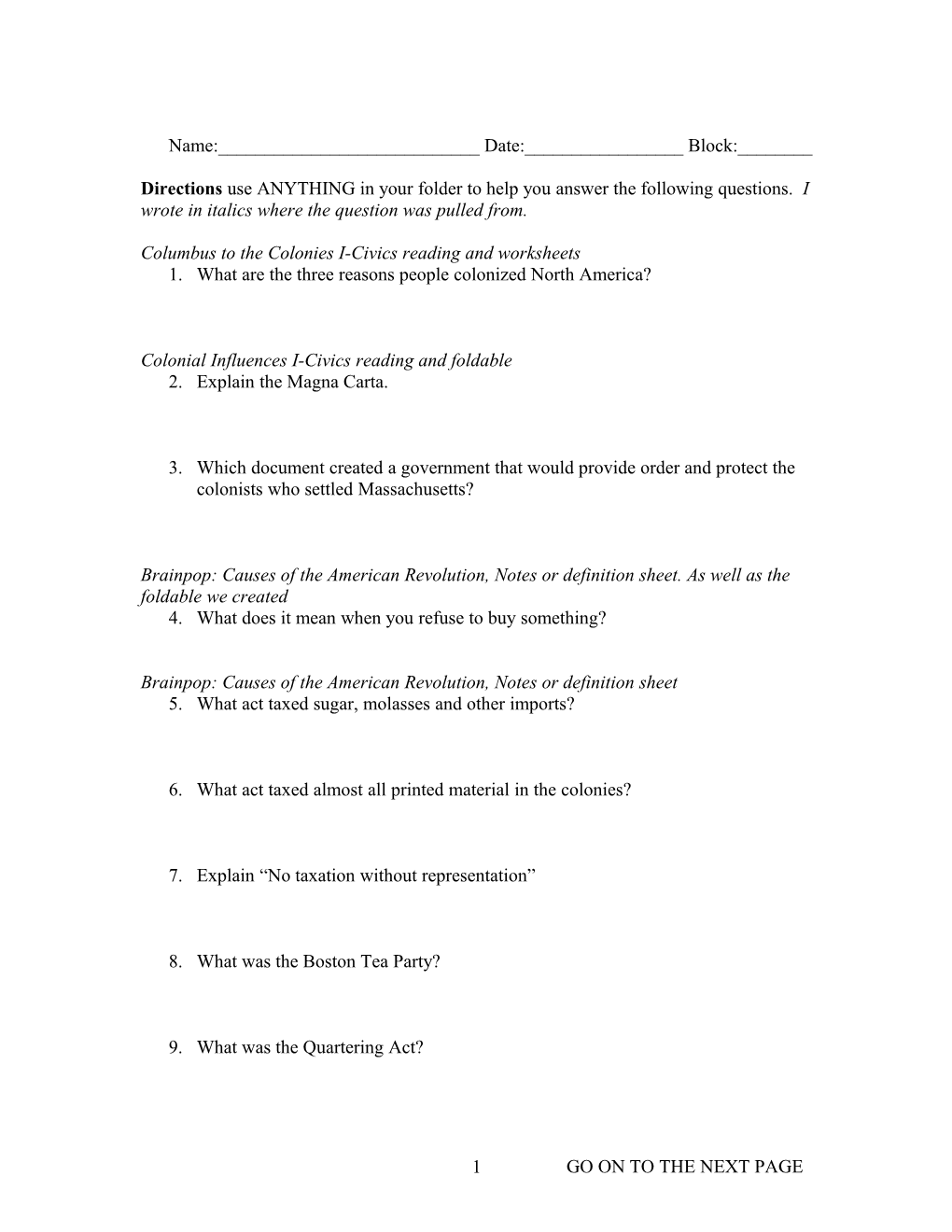 Fill in the Bubble of the Answer Choice You Feel Is the Correct Answer