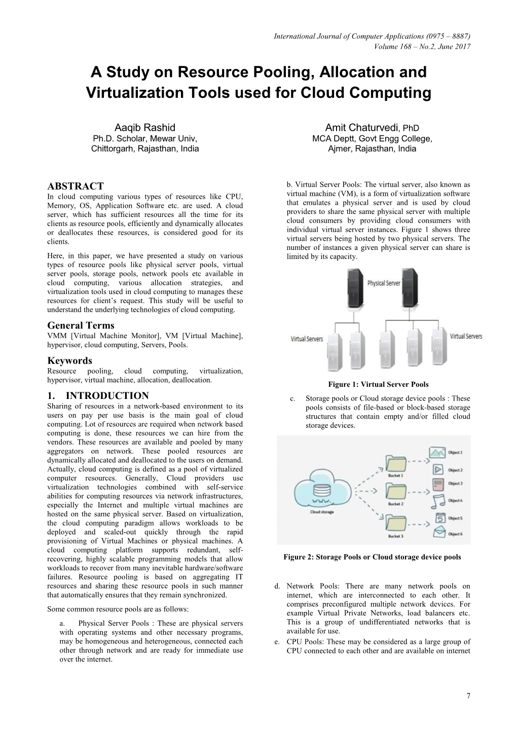 A Study on Resource Pooling, Allocation and Virtualization Tools Used for Cloud Computing