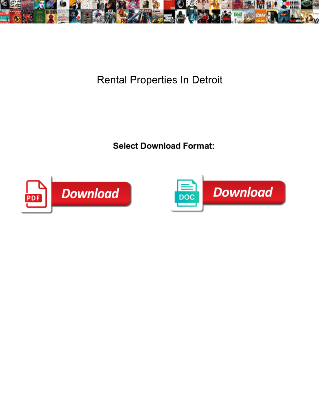 Rental Properties in Detroit
