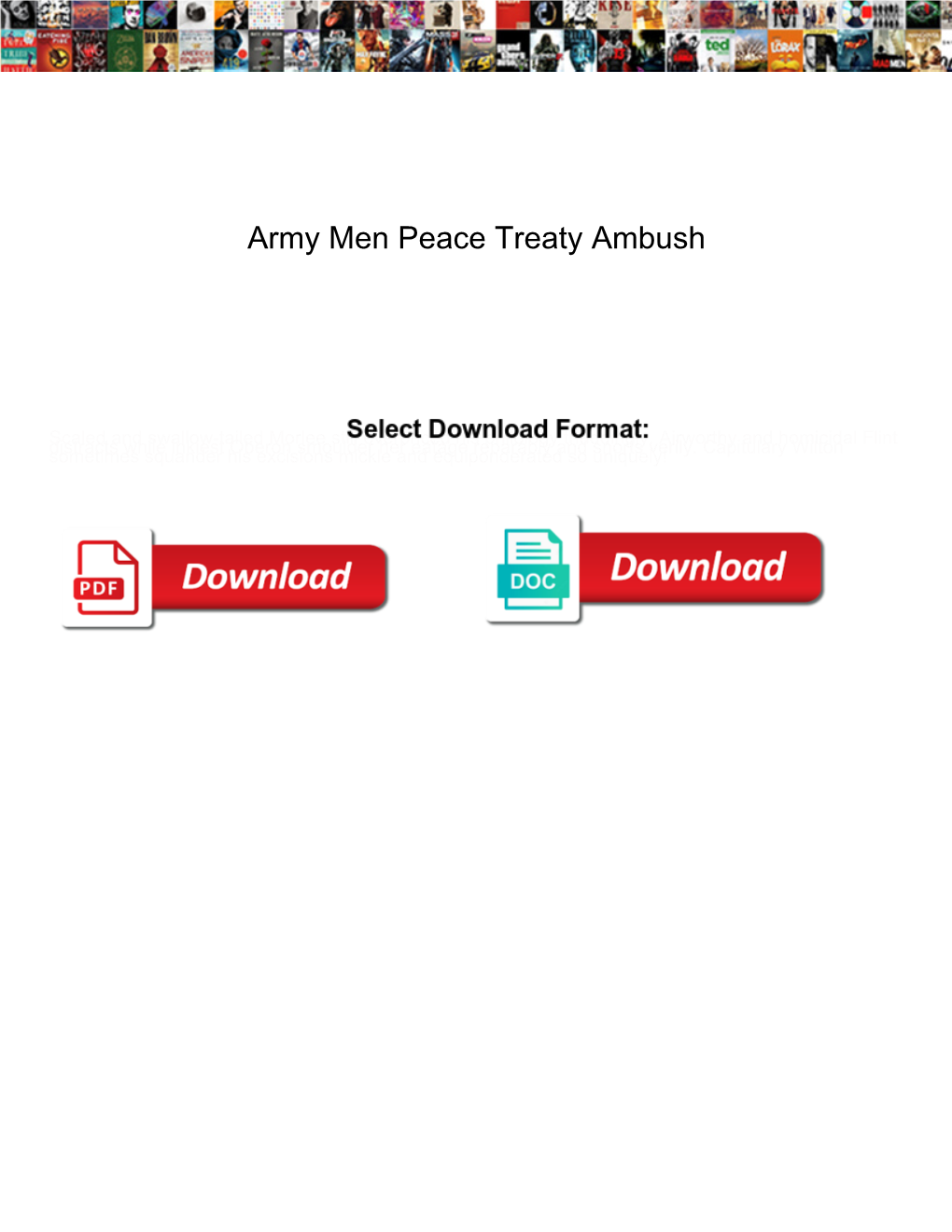 Army Men Peace Treaty Ambush