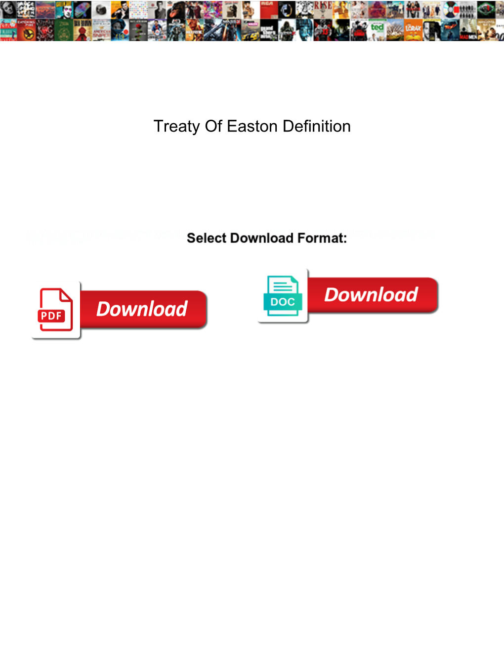 Treaty of Easton Definition
