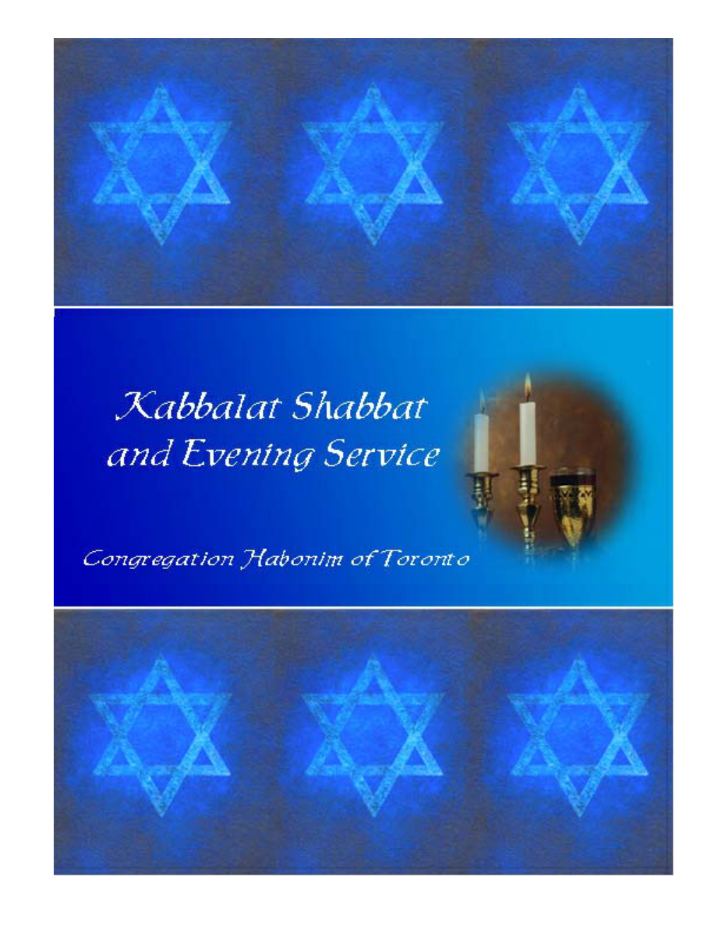 Kabbalat Shabbat and Evening Service