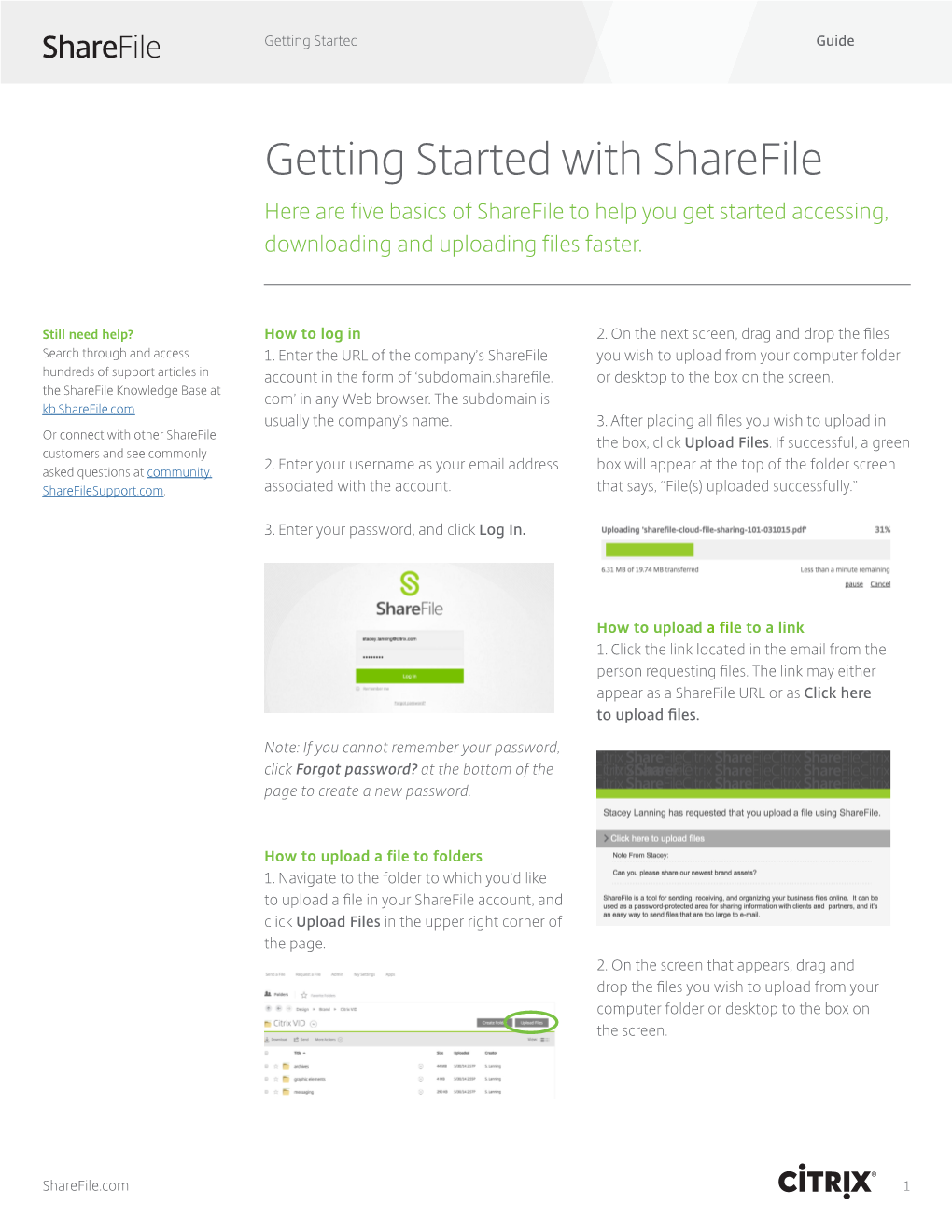 Getting Started with Sharefile: 5 Basics