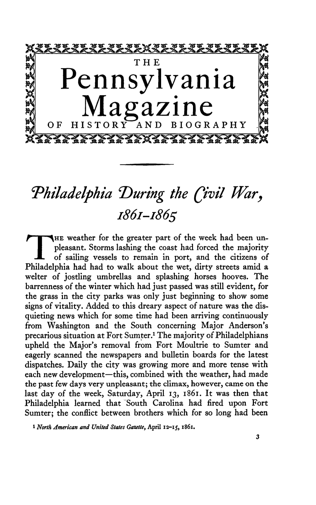 Pennsylvania Magazine of HISTORY and BIOGRAPHY