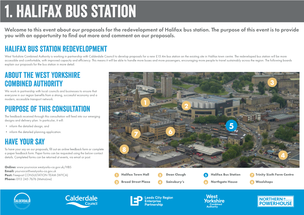 Halifax Bus Station Exhibition Boards