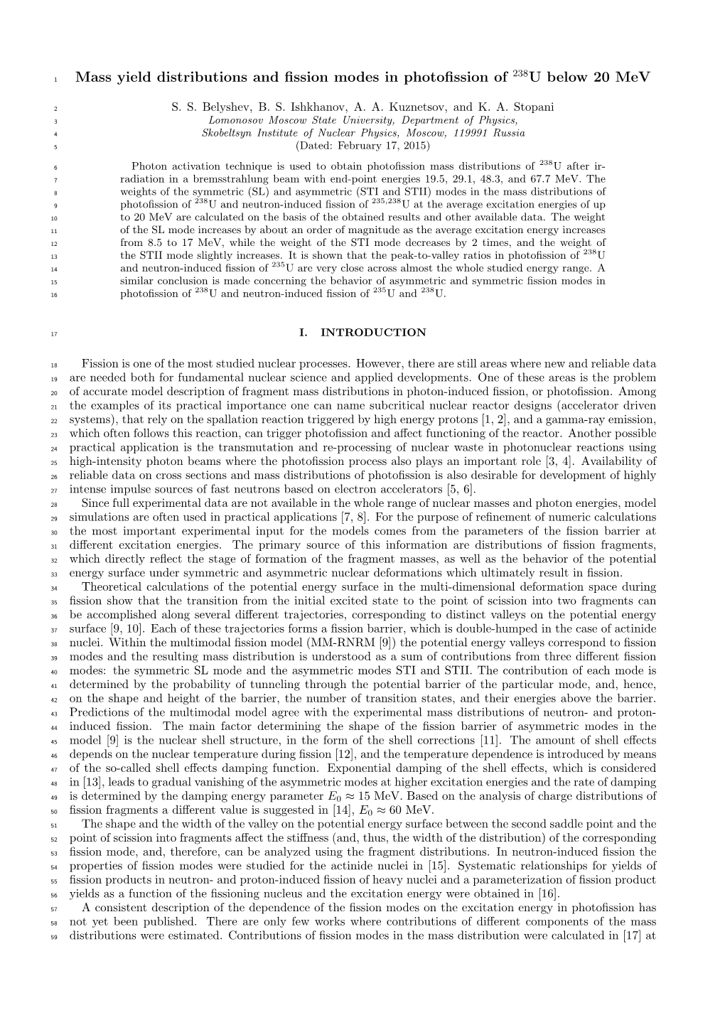 Mass Yield Distributions and Fission Modes in Photofission of 238U