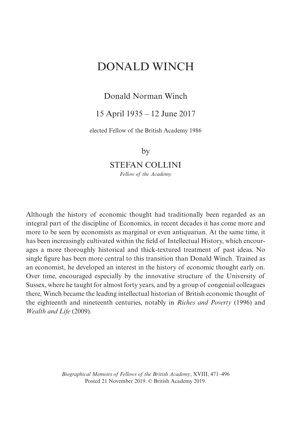 Donald Winch