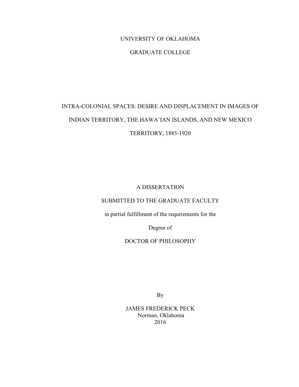 Doctoral Dissertation Template