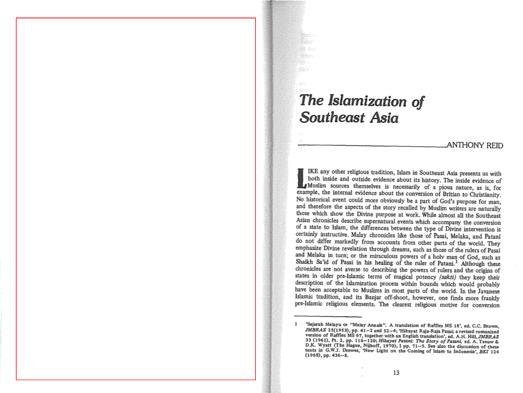 The Lslamization of Southeast Asia