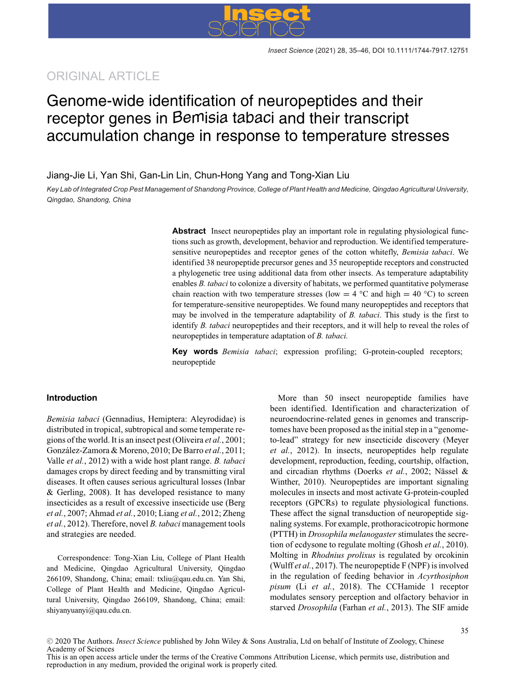 Wide Identification of Neuropeptides and Their Receptor