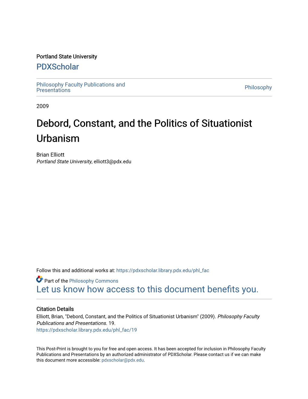 Debord, Constant, and the Politics of Situationist Urbanism