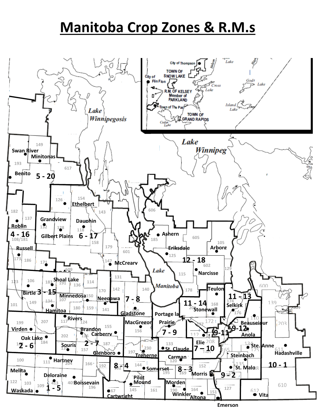 Manitoba Crop Zones & R.M.S