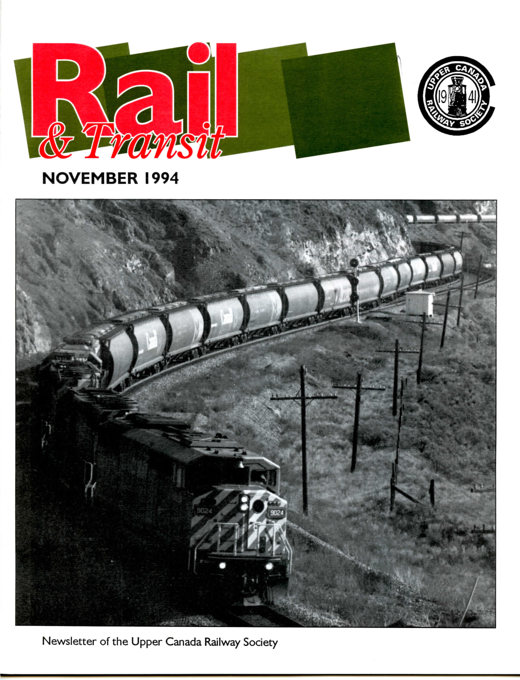 Newsletter of the Upper Canada Railway Society THIS MONTH in RAIL and TRANSIT