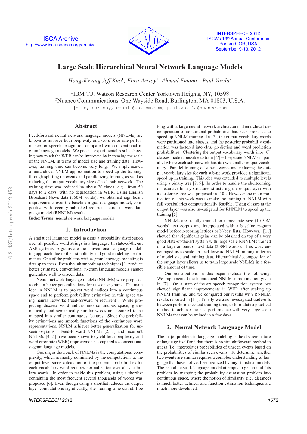 Large Scale Hierarchical Neural Network Language Models