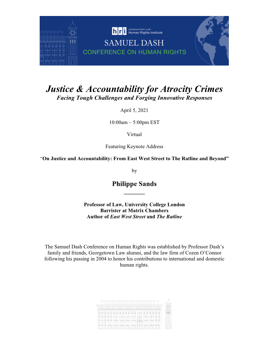 Justice & Accountability for Atrocity Crimes