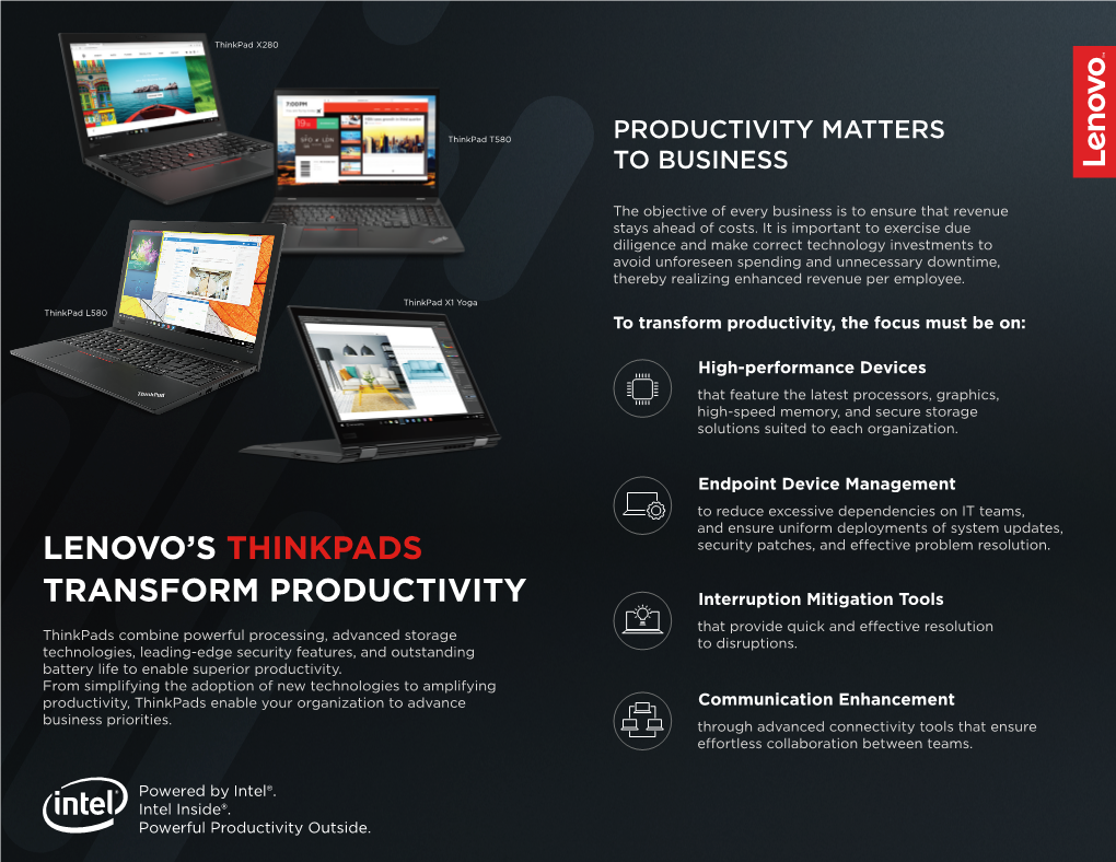 Lenovo's Thinkpads Transform Productivity