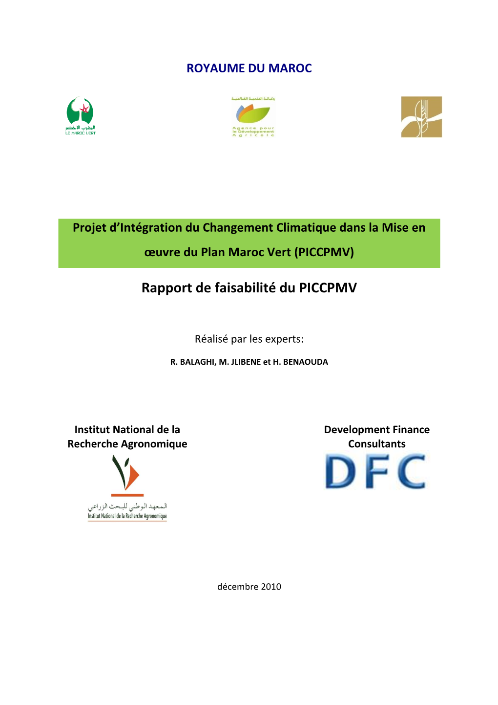 Integration Du Changement Climatique Dans La Mise En