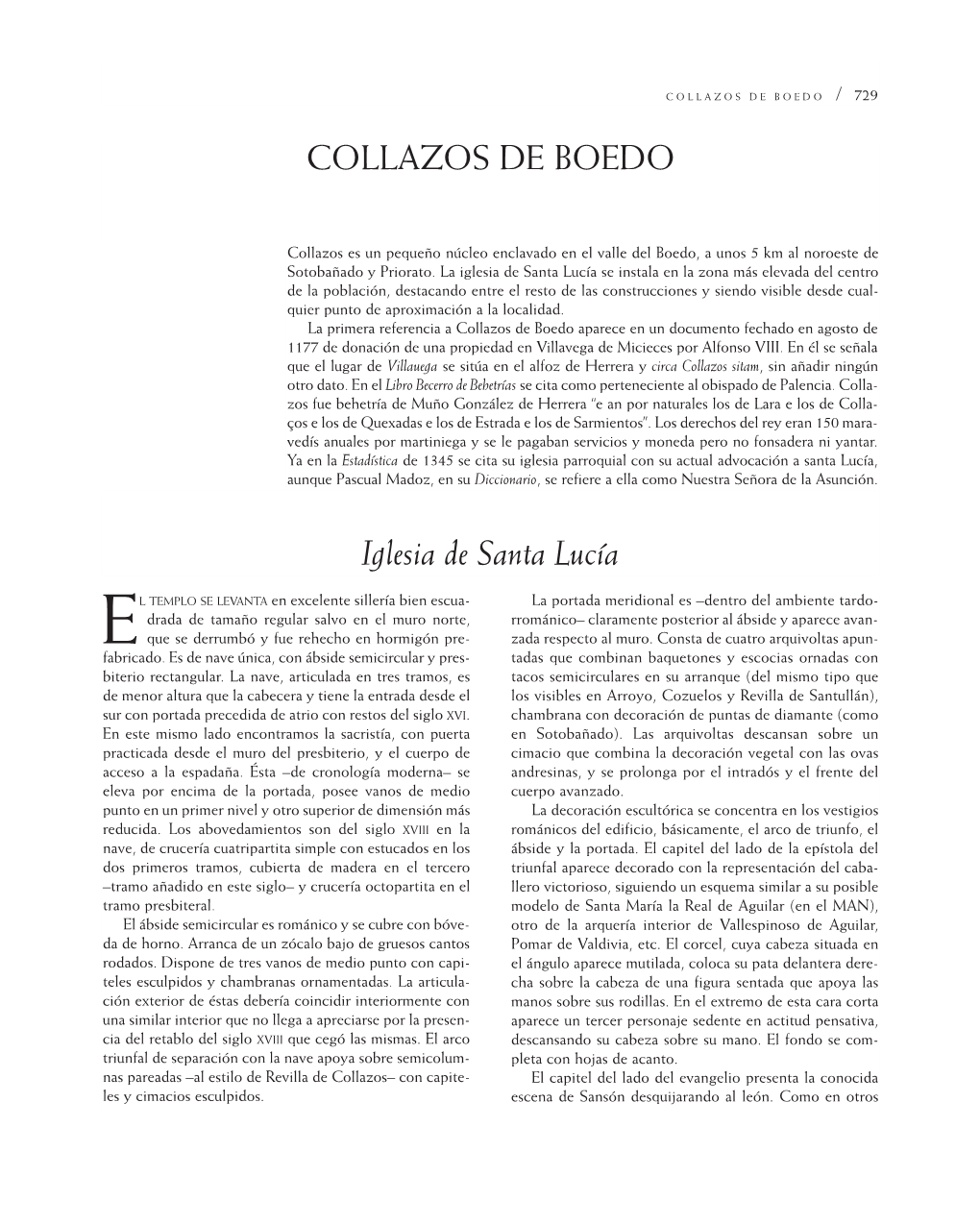 Collazos De Boedo / 729