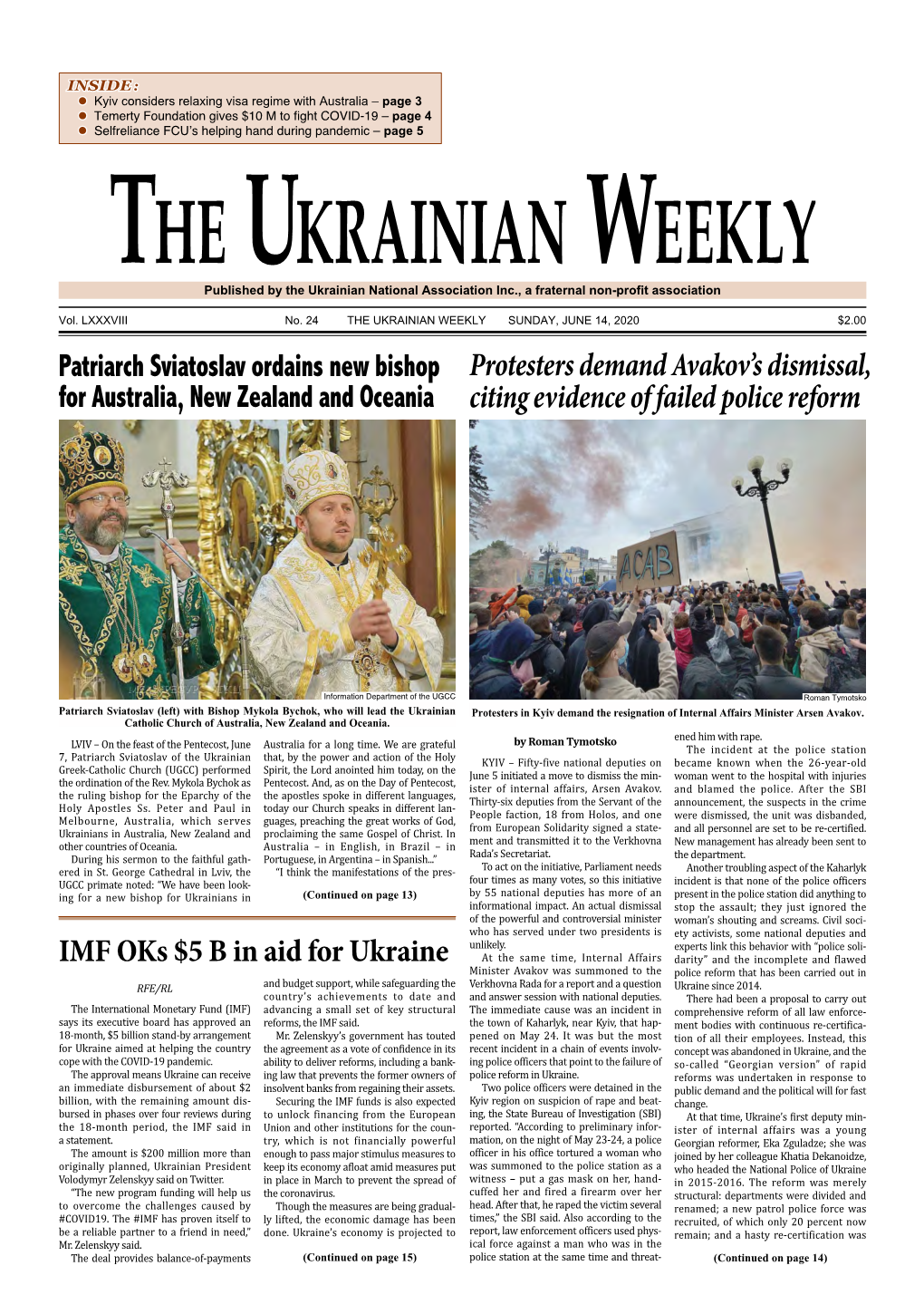 The Ukrainian Weekly, 2020