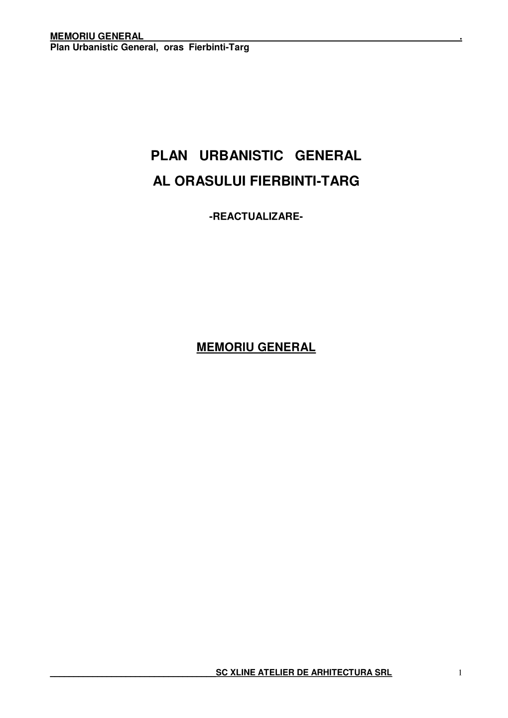 Plan Urbanistic General Al Orasului Fierbinti-Targ