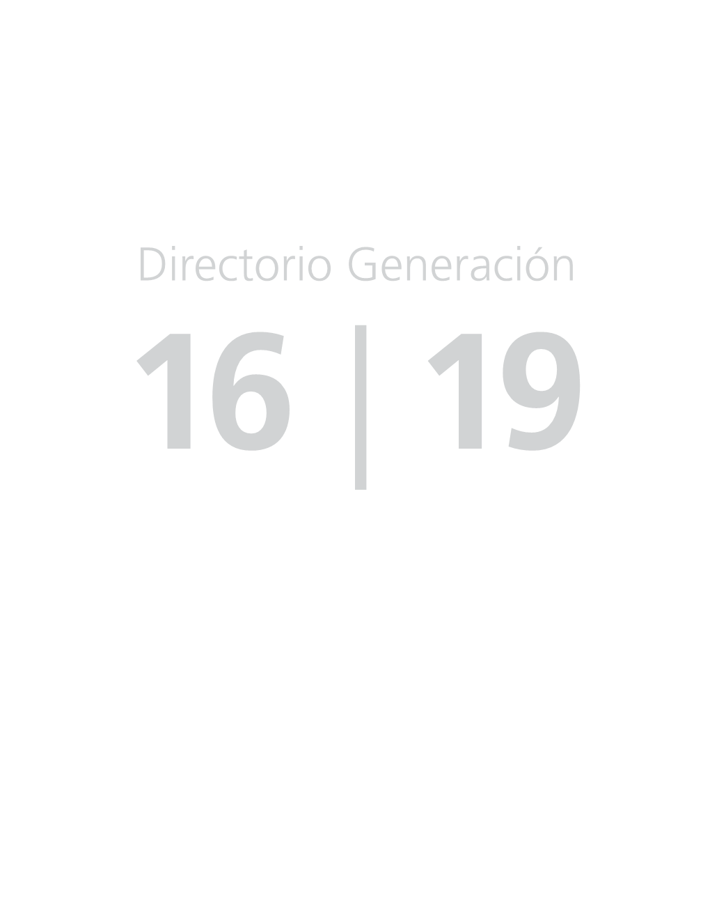 Directorio Generación 16 | 19 Introducción