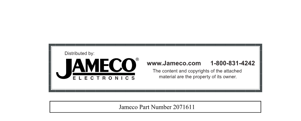 1-800-831-4242 Jameco Part Number 2071611