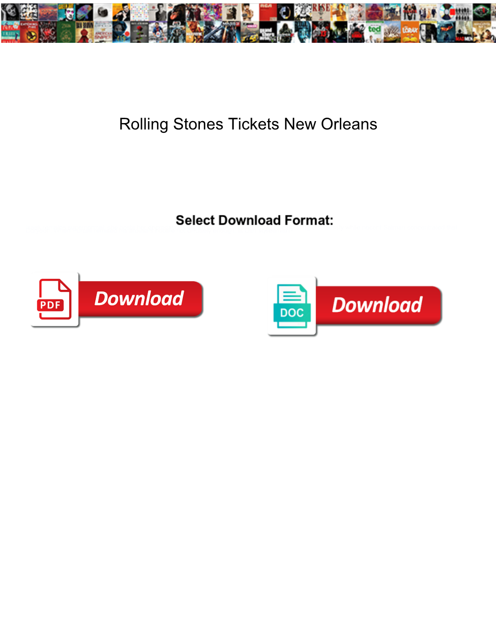 Rolling Stones Tickets New Orleans