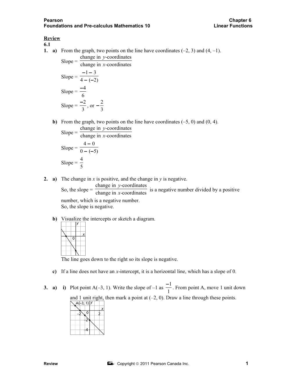 Grade 10 Chapter 6 Selected Solutions