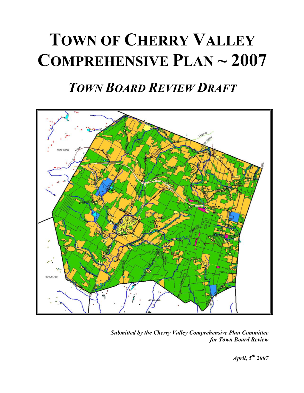 Town of Cherry Valley Comprehensive Plan ~ 2007