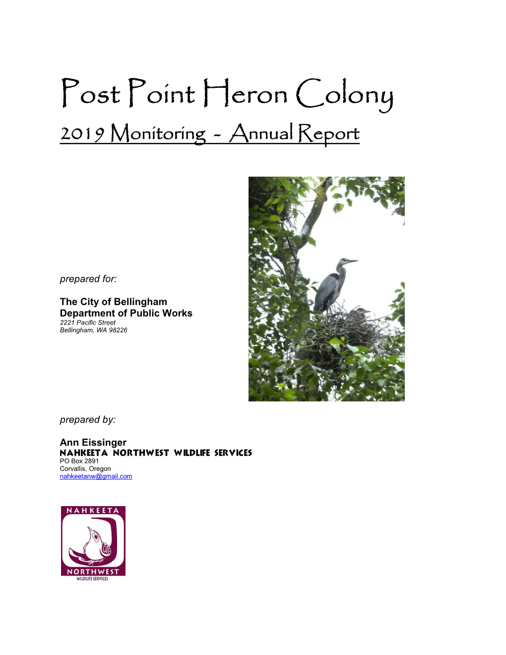 Post Point Heronry Annual​ Report 2019 (PDF)