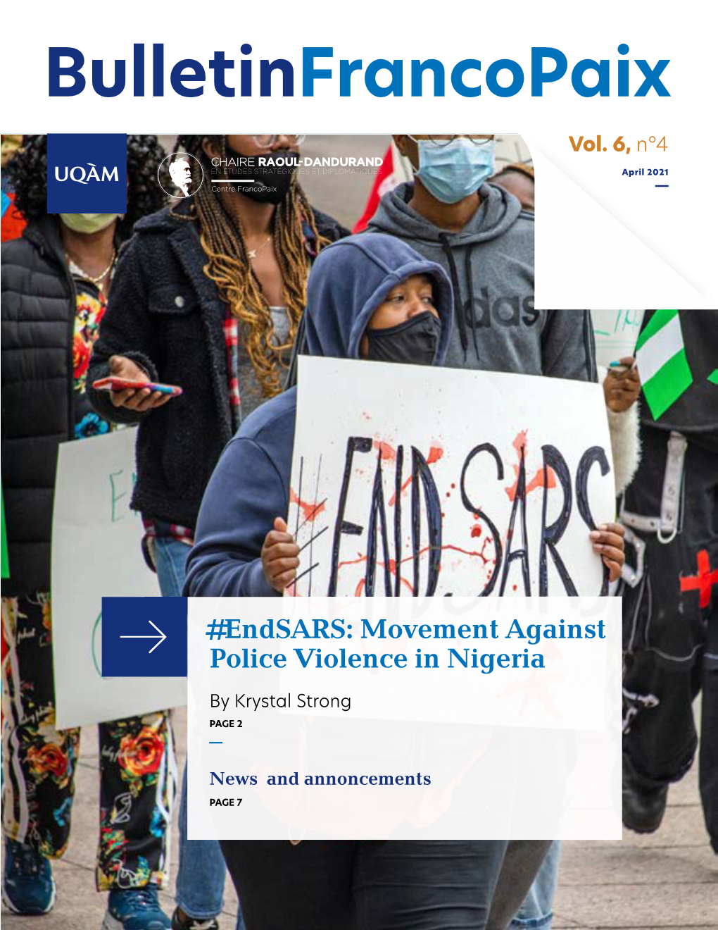 Bulletinfrancopaix #Endsars: Movement Against Police Violence