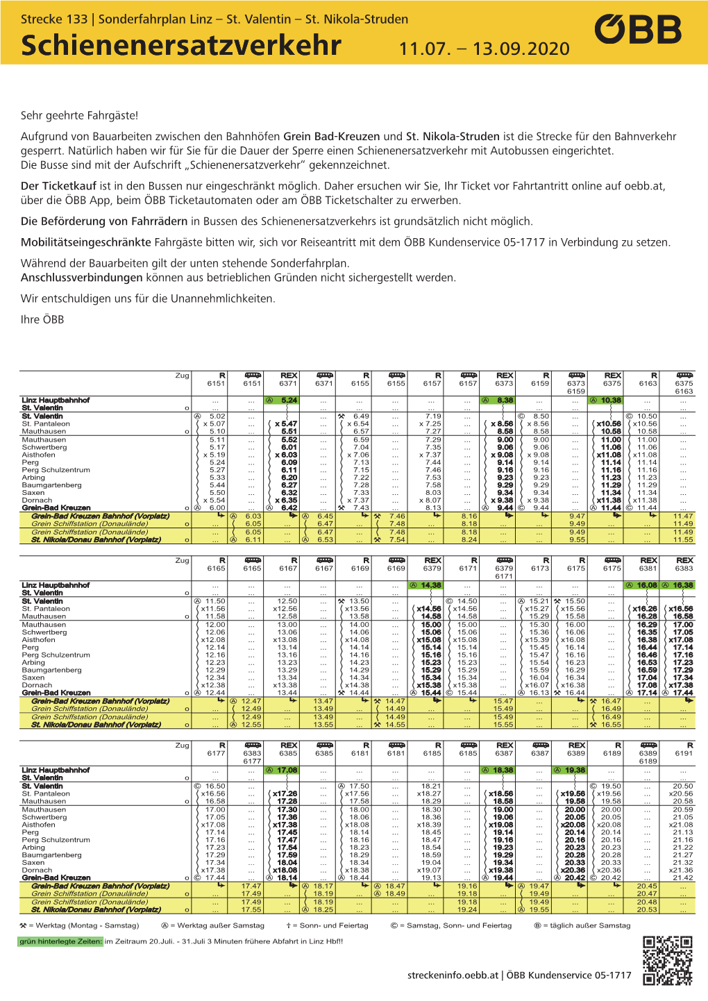 Schienenersatzverkehr 11.07