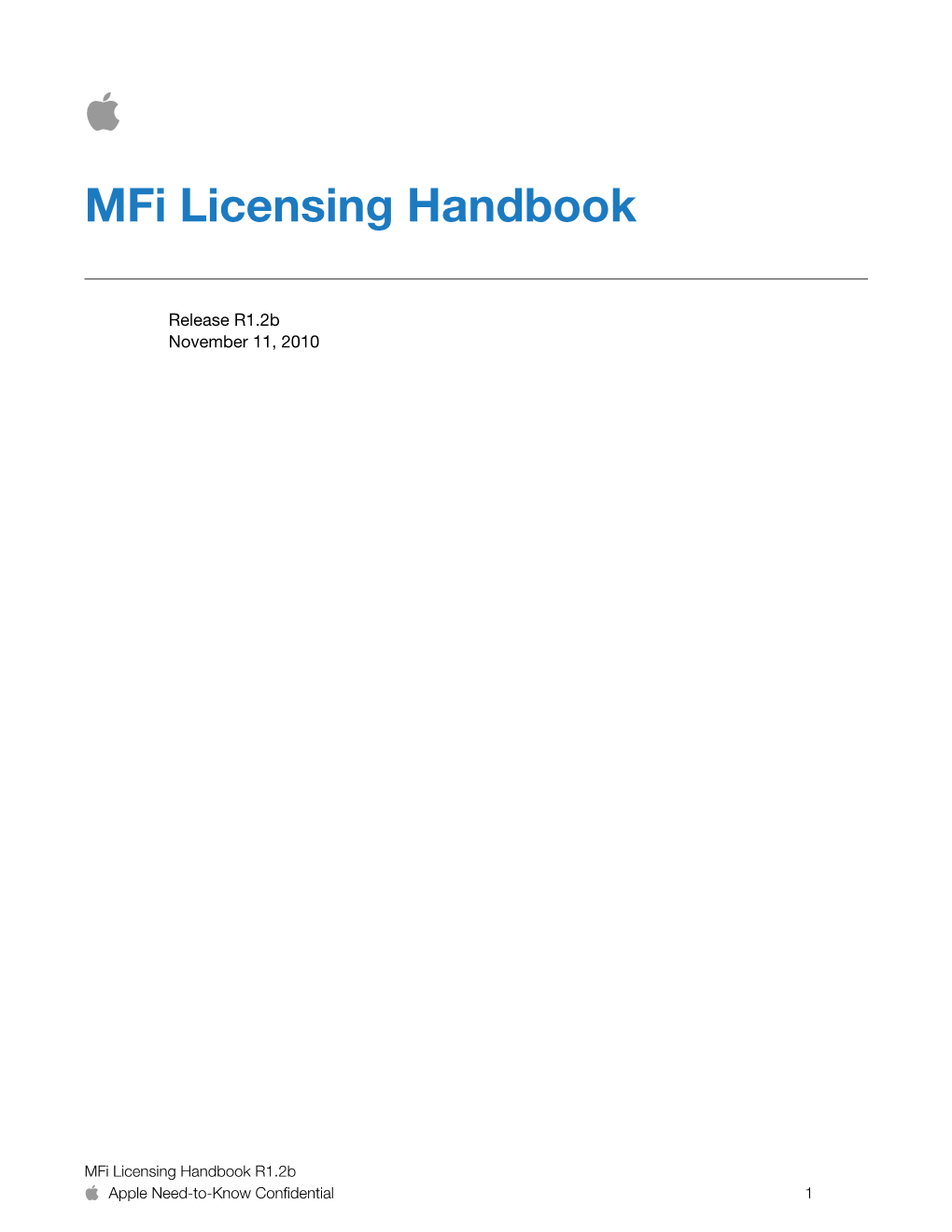 Mfi Licensing Handbook R1.2B  Apple Need-To-Know Conﬁdential 1 Portal Features