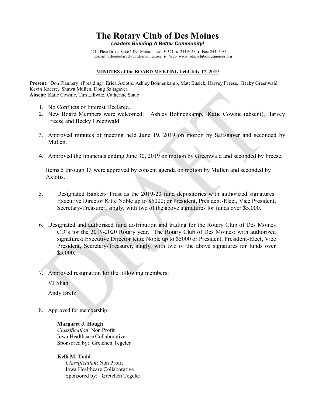 Notice of Board of Directors' Meeting