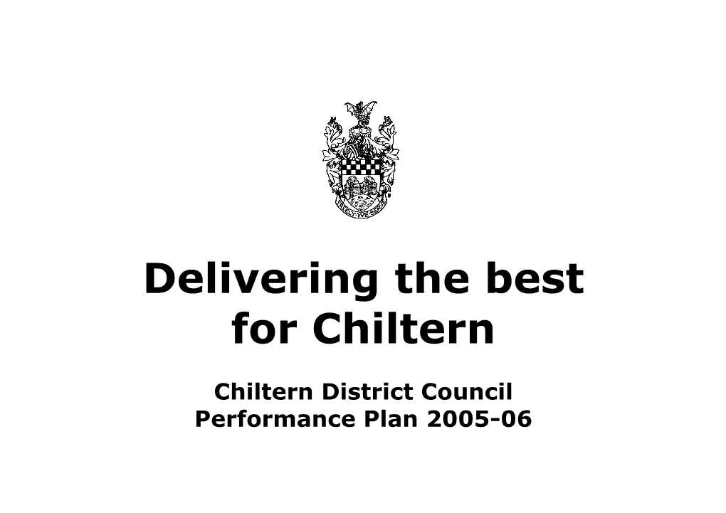 Chiltern District Council Performance Plan 2005-06