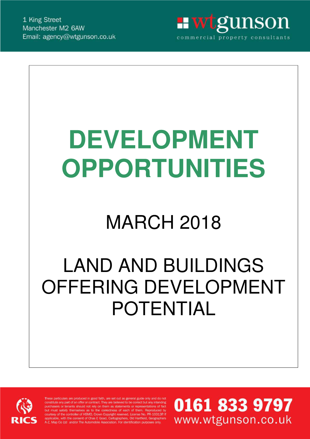 March 2018 Land and Buildings Offering Development Potential