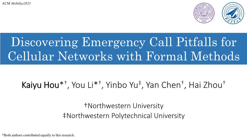 Discovering Emergency Call Pitfalls for Cellular Networks with Formal Methods